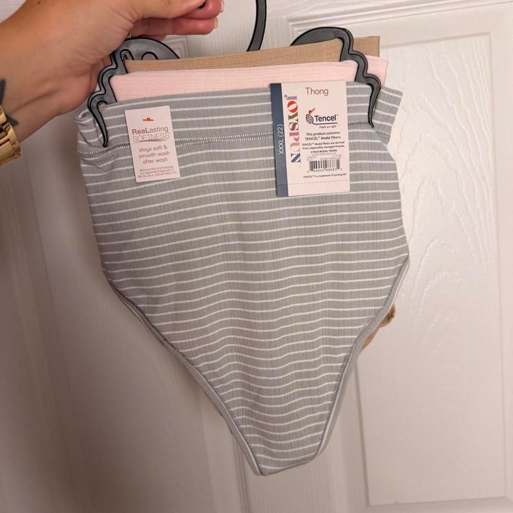 NWT Joyspun 3 pack of TENCEL™ Modal thong underwear in size XXXL.